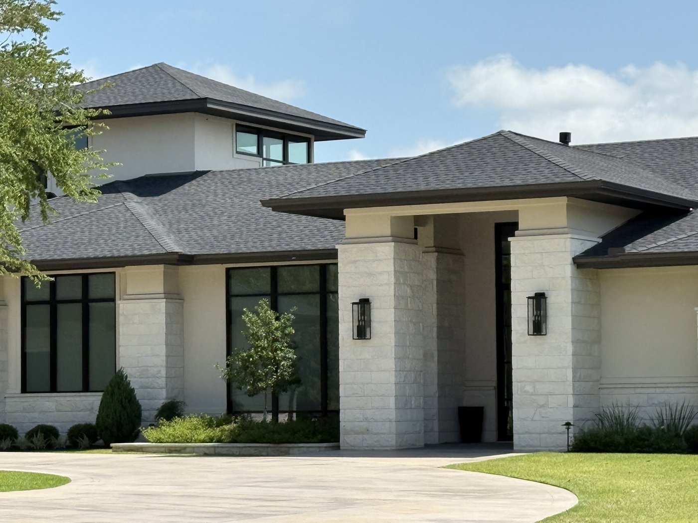 Austin White laid in 8 inch courses — front entry