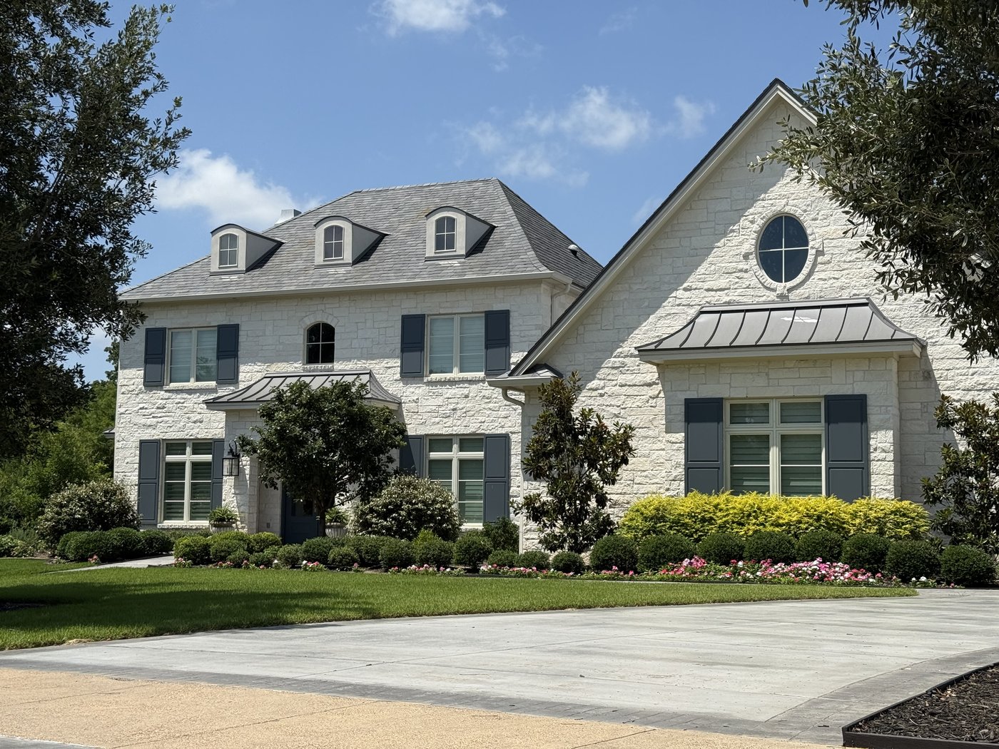 Austin White laid in random ashlar pattern